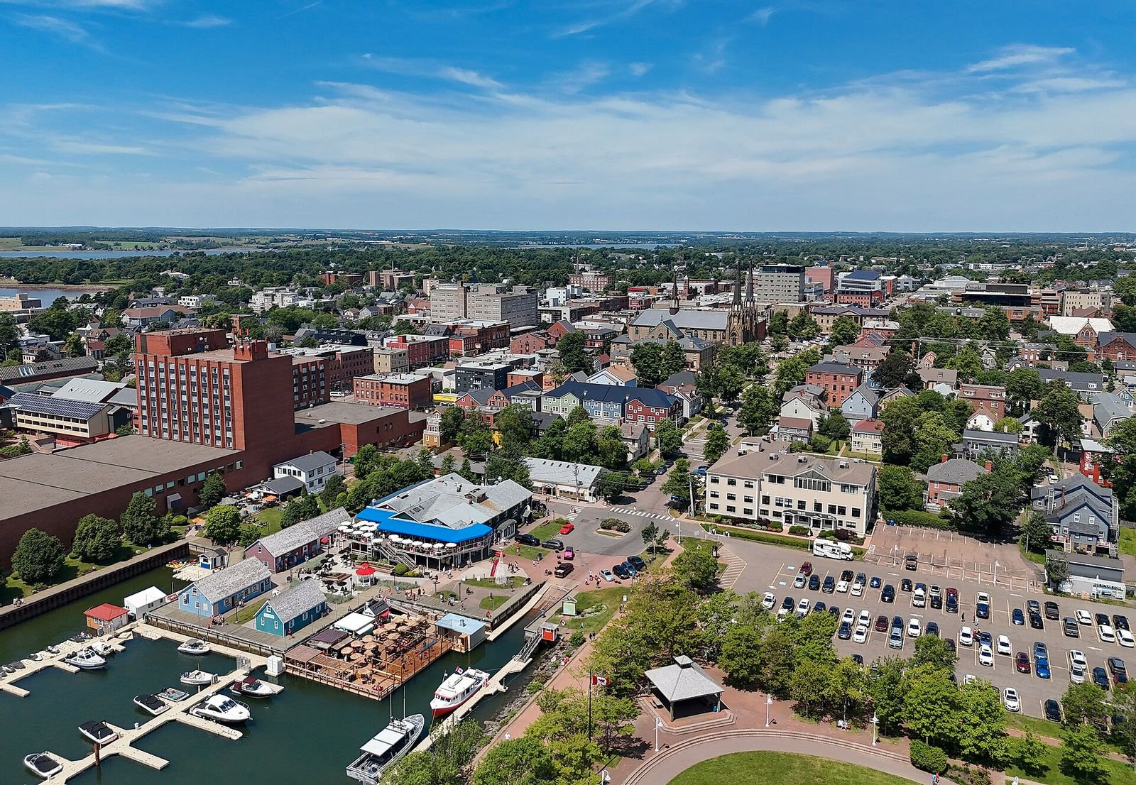 Aerial view of Charlottetown, Prince Edward Island